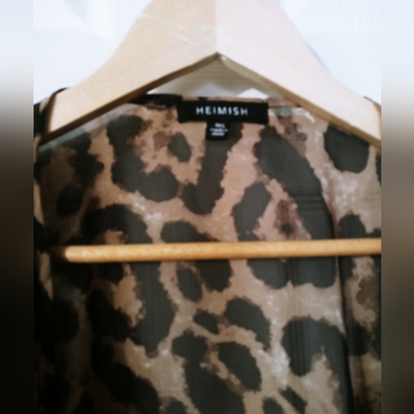 Women's Heimish Sheer Leopard Cover up Sz M/L - Picture 3 of 4